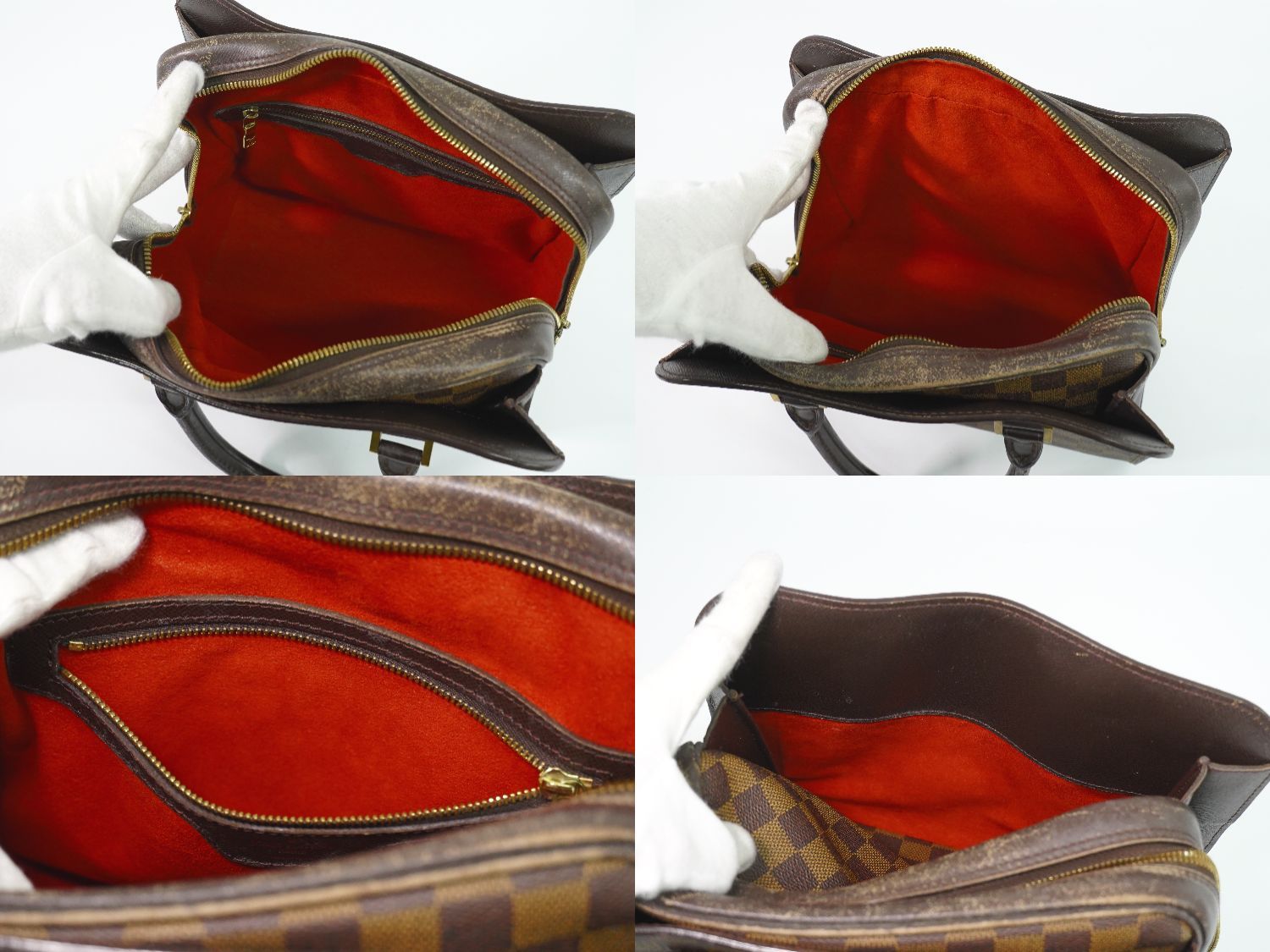 Louis Vuitton LV Triana Damier Ebene Handbag Brown — view 8