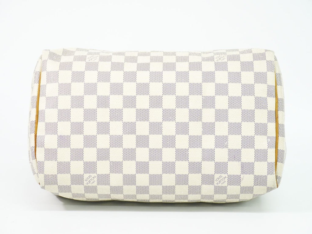 Louis Vuitton LV Speedy 30 Damier Azur Mini Boston Bag White — view 3