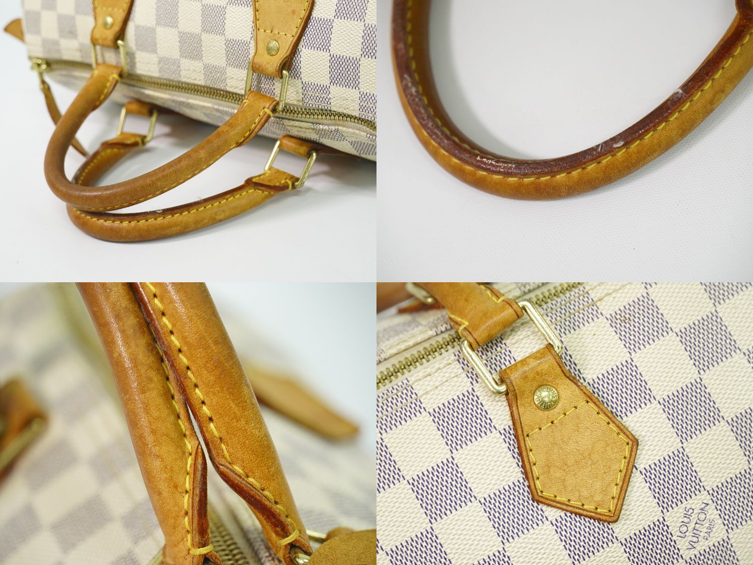 Louis Vuitton LV Speedy 30 Damier Azur Mini Boston Bag White — view 6