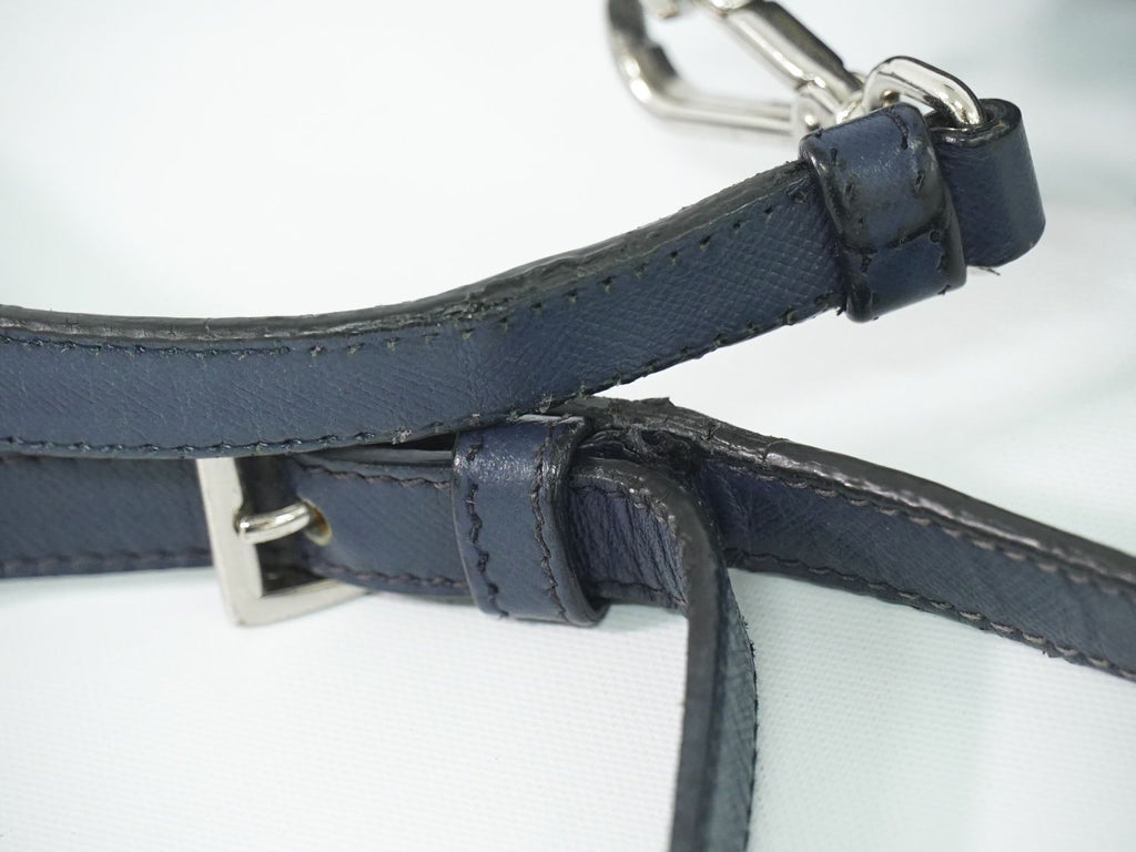 Prada Nylon Shoulder Bag Pochette Navy — view 5