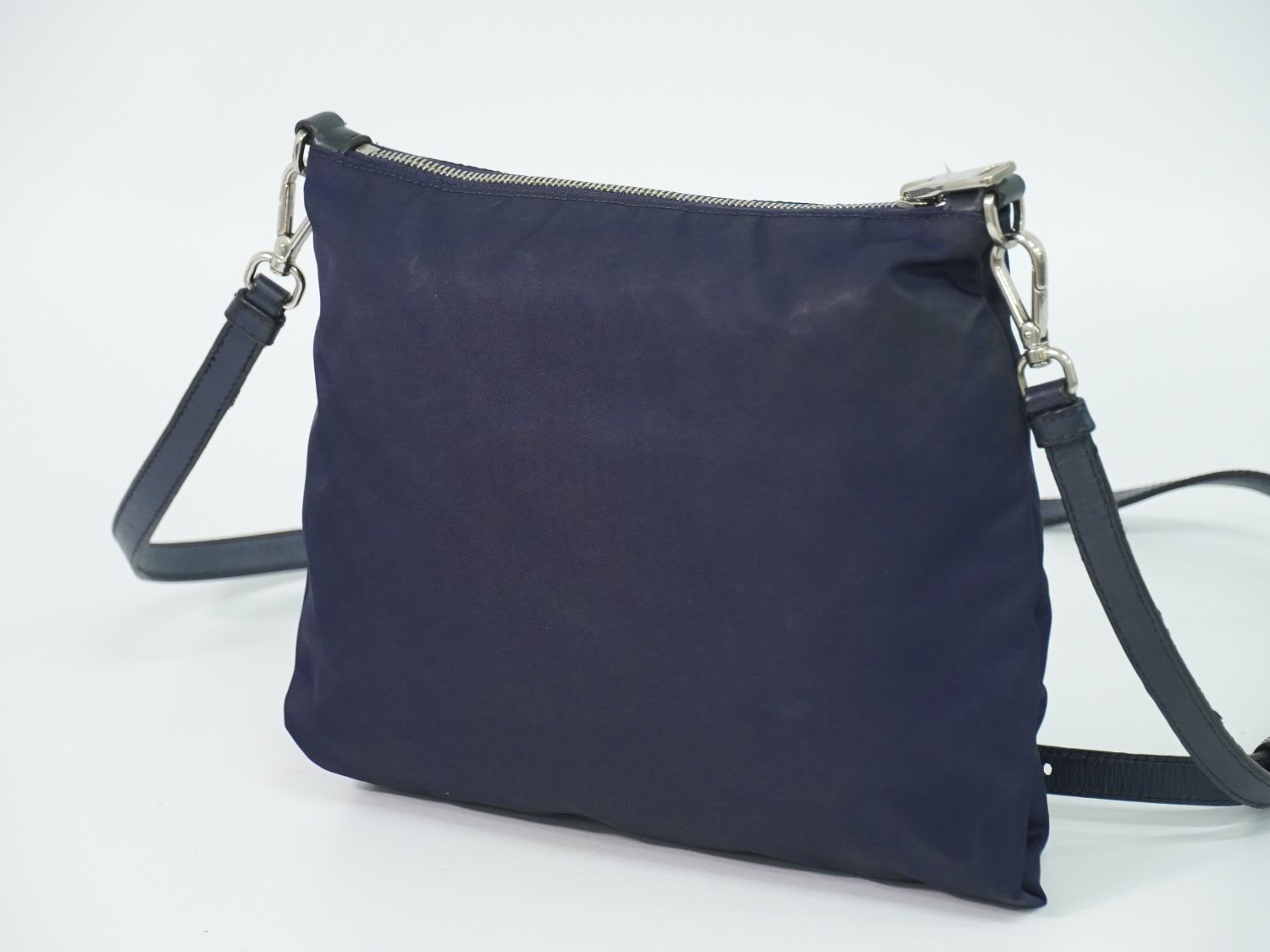Prada Nylon Shoulder Bag Pochette Navy — view 2
