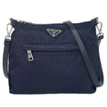 Prada Nylon Shoulder Bag Pochette Navy