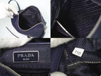 Prada Nylon Shoulder Bag Pochette Navy — view 9