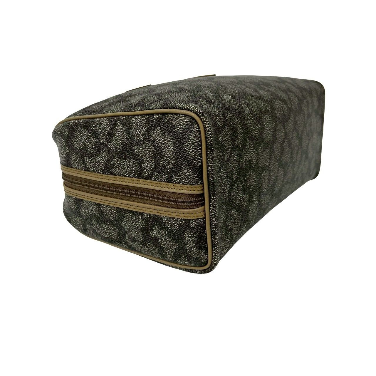 Saint Laurent YSL Logo Giraffe Pattern Leather Boston Bag Beige Brown — view 7