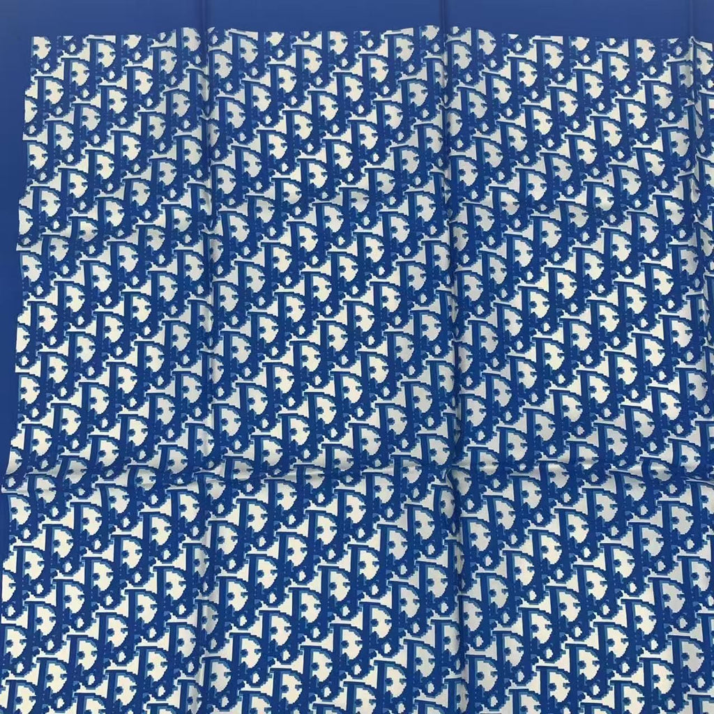 Dior Scarf Silk Trotter Pattern Blue — view 2