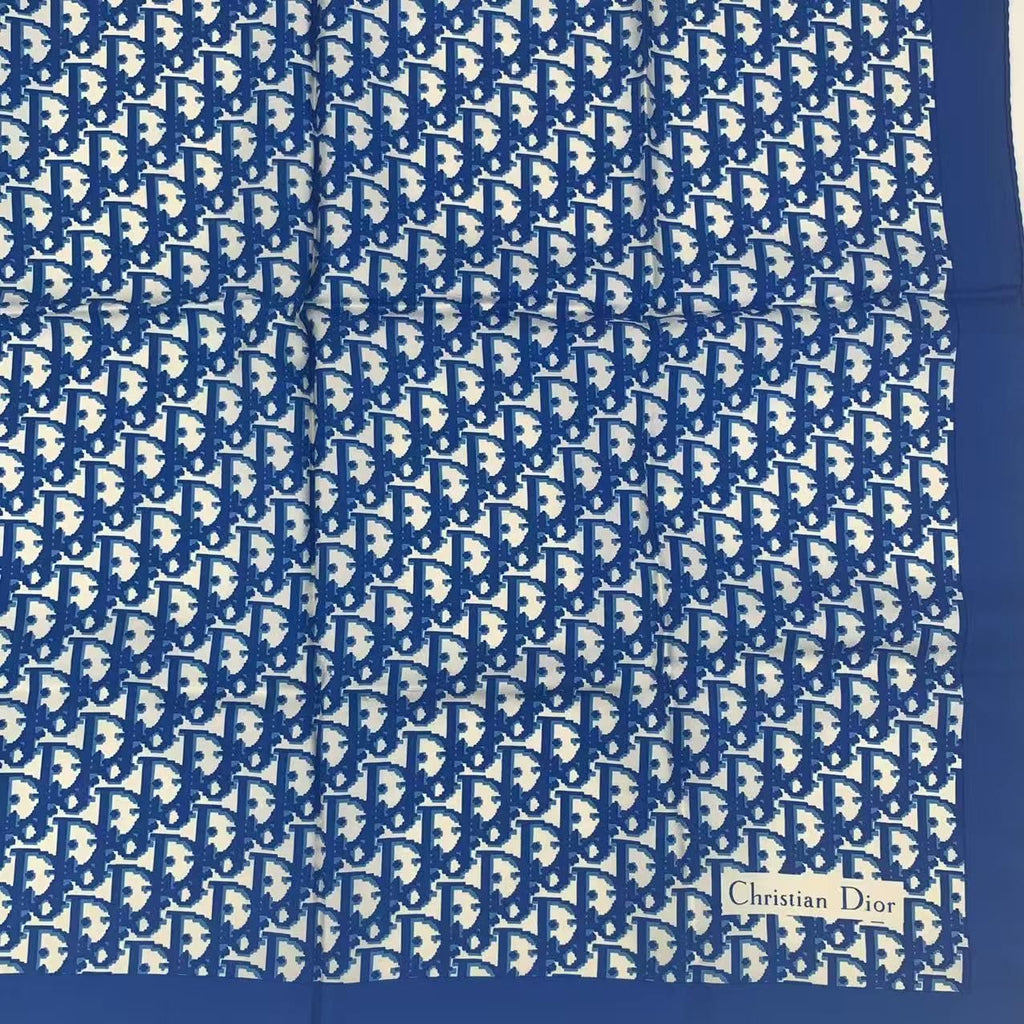 Dior Scarf Silk Trotter Pattern Blue — view 5