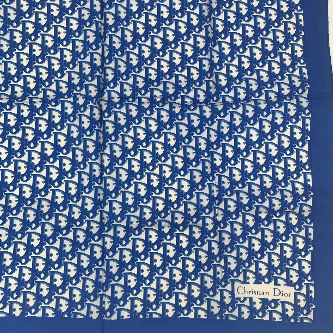 Dior Scarf Silk Trotter Pattern Blue — view 5