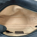 Gucci GG Marmont Logo Quilted Leather Chain Shoulder Bag Pochette Black — view 9