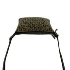 Fendi Zucchino FF Pattern Canvas Leather Shoulder Bag Crossbody Pochette Brown — view 4