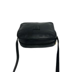 Celine Vintage Triomphe Logo Leather Shoulder Bag Pochette Crossbody Black — view 4