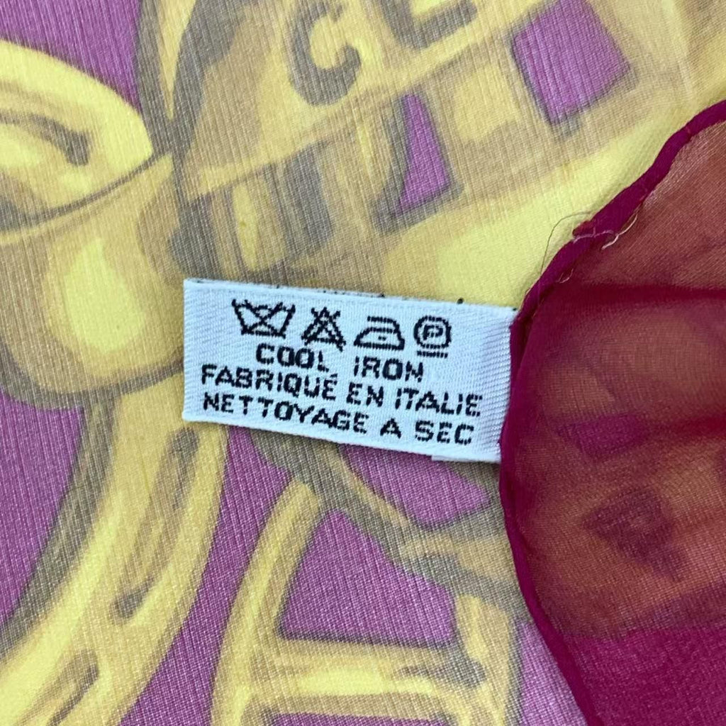 Celine Large Cm Silk Scarf Shawl Pink — view 7