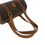 Celine Vintage Magadam Blason Triomphe Pattern Leather Mini Boston Bag Brown — view 4