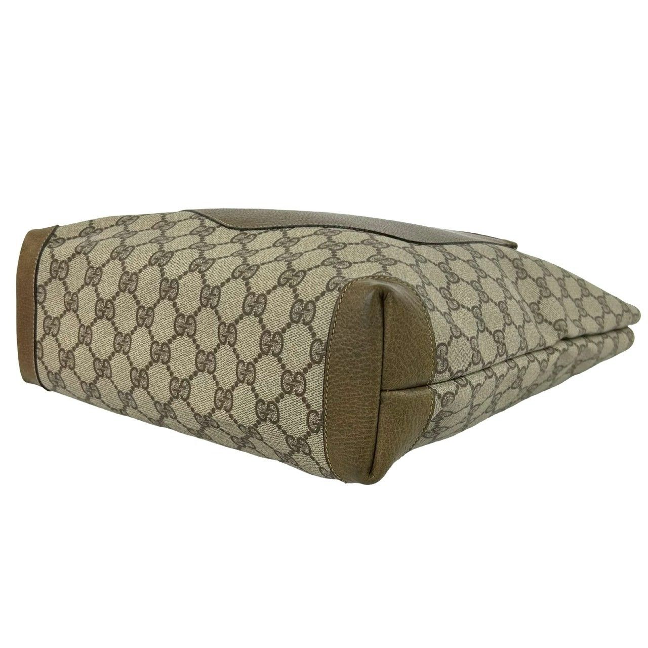 Gucci Vintage GG Pattern Leather Tote Brown — view 8