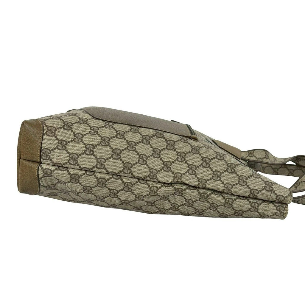 Gucci Vintage GG Pattern Leather Tote Brown — view 6