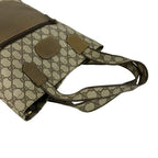 Gucci Vintage GG Pattern Leather Tote Brown — view 4
