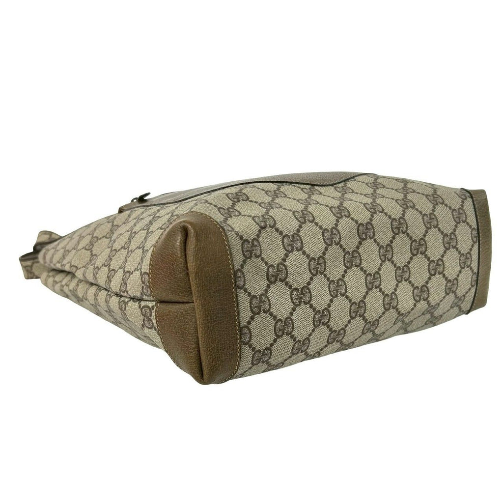 Gucci Vintage GG Pattern Leather Tote Brown — view 7