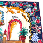 Fendi Scarf Large Silk Logo Floral Pattern Multicolor — view 3