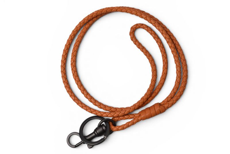 Bottega Veneta Neck Strap Intrecciato Dark Orange