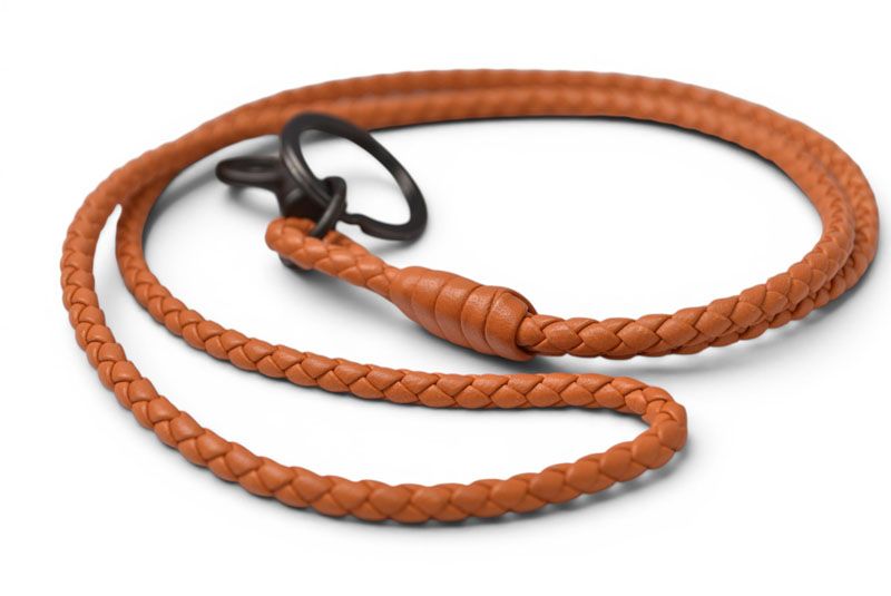 Bottega Veneta Neck Strap Intrecciato Dark Orange — view 3