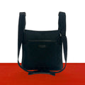 Gucci GG Logo Pattern Canvas Leather Shoulder Bag Crossbody Pochette Cross Navy
