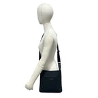 Gucci GG Logo Pattern Canvas Leather Shoulder Bag Crossbody Pochette Cross Navy — view 2