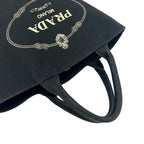Prada Canapa Logo Canvas 2-Way Tote Shoulder Bag Bucket Black — view 4