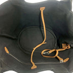 Prada Canapa Logo Canvas 2-Way Tote Shoulder Bag Bucket Black — view 9