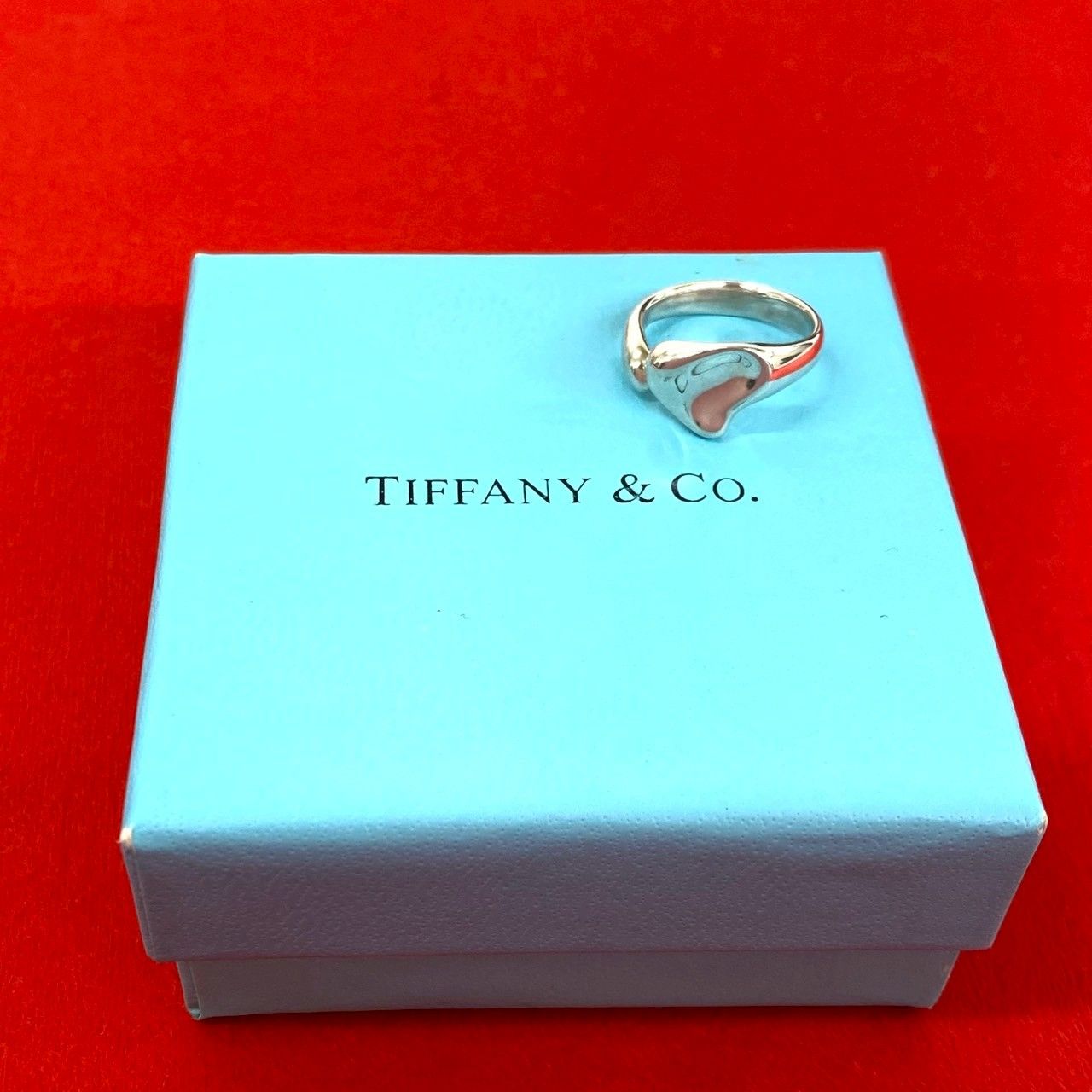 Tiffany & Co Vintage Full Heart Ring 925 Sterling Silver