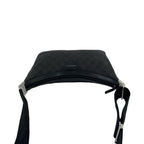 Gucci GG Canvas Pattern Logo Leather Shoulder Bag Pochette Crossbody Black — view 4