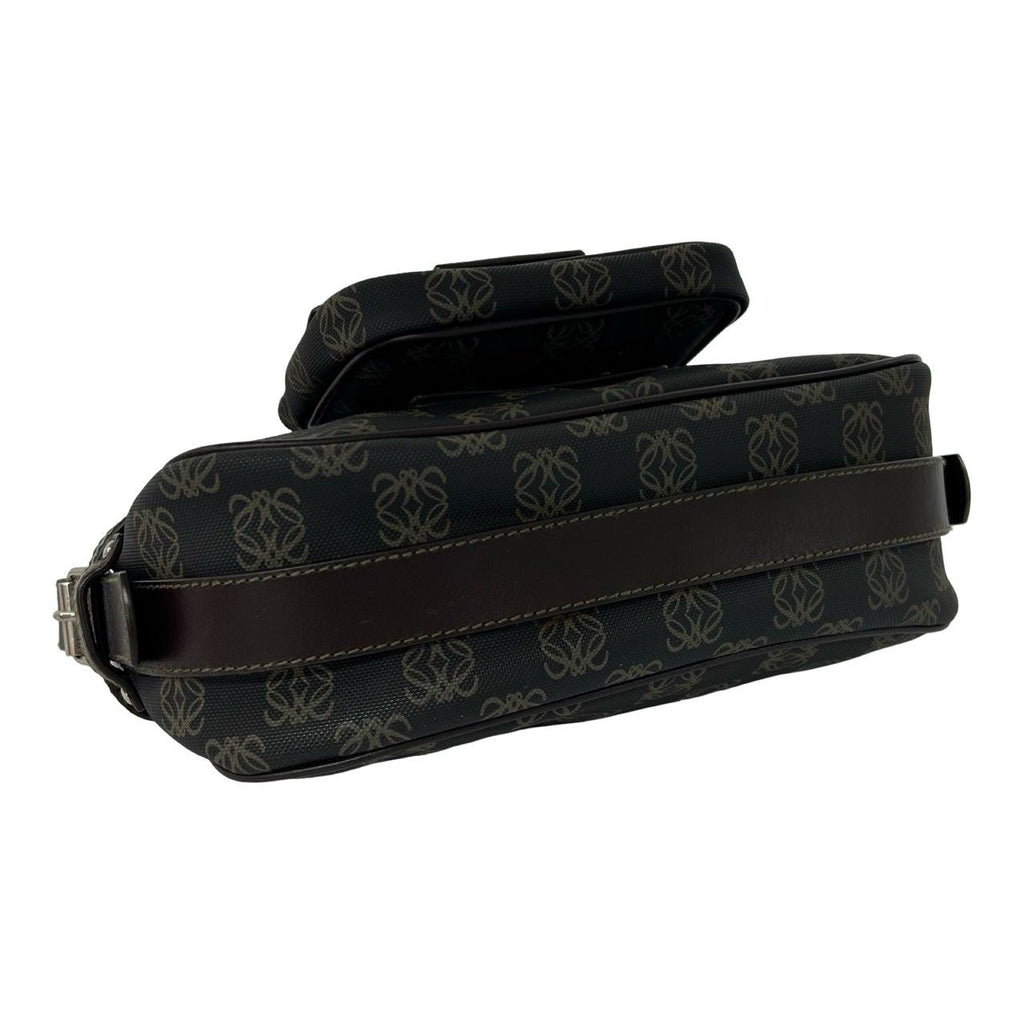 Loewe Anagram Logo All Over Pattern Leather Shoulder Bag Brown — view 7