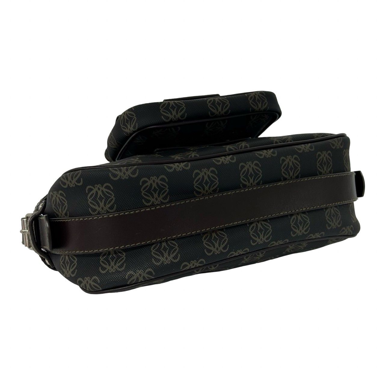 Loewe Anagram Logo All Over Pattern Leather Shoulder Bag Brown — view 7