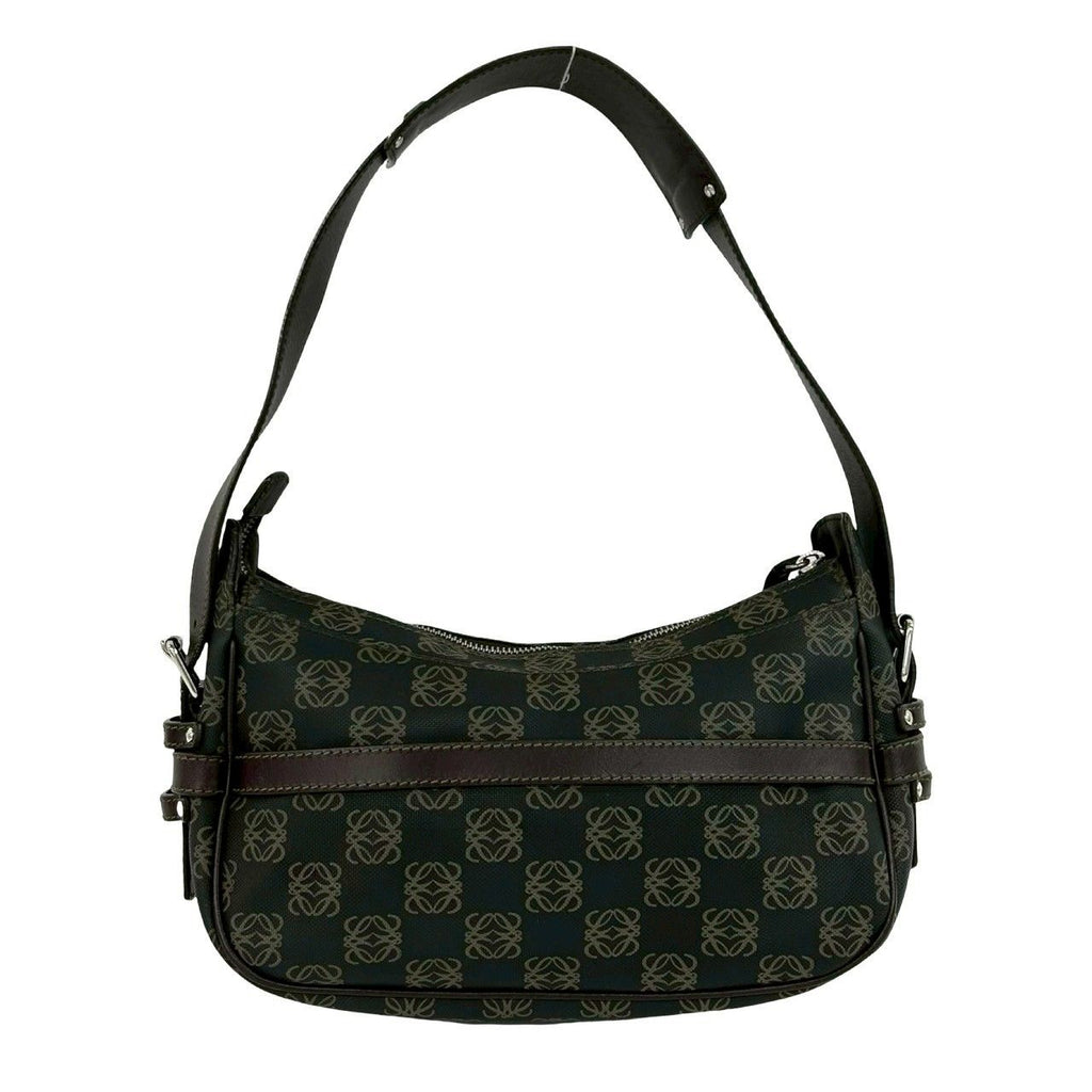 Loewe Anagram Logo All Over Pattern Leather Shoulder Bag Brown — view 3