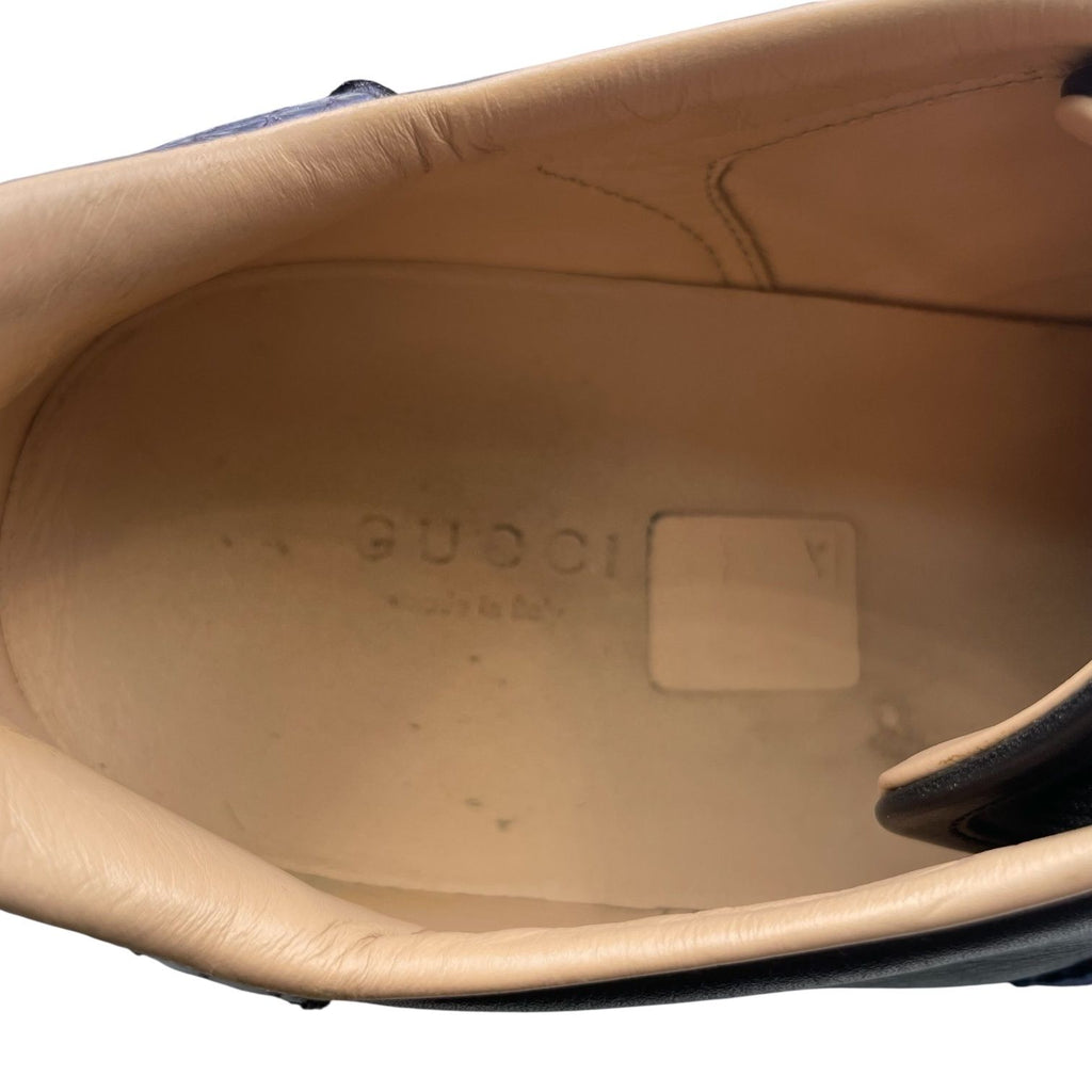 Gucci Sneakers Leather Bee Embroidery Bee Sherry Line Black — view 8