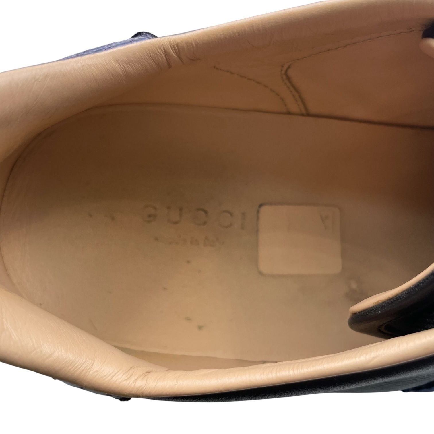 Gucci Sneakers Leather Bee Embroidery Bee Sherry Line Black — view 8
