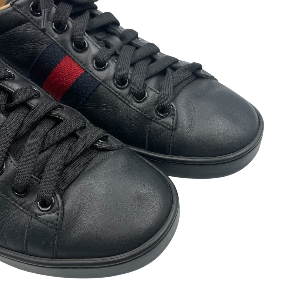 Gucci Sneakers Leather Bee Embroidery Bee Sherry Line Black — view 5