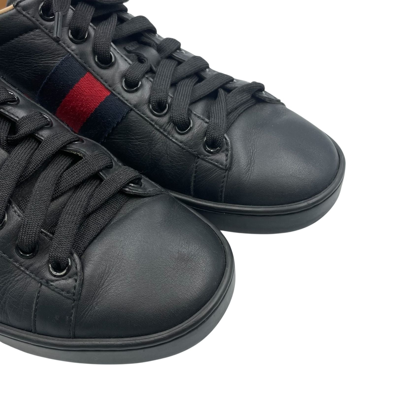 Gucci Sneakers Leather Bee Embroidery Bee Sherry Line Black — view 5