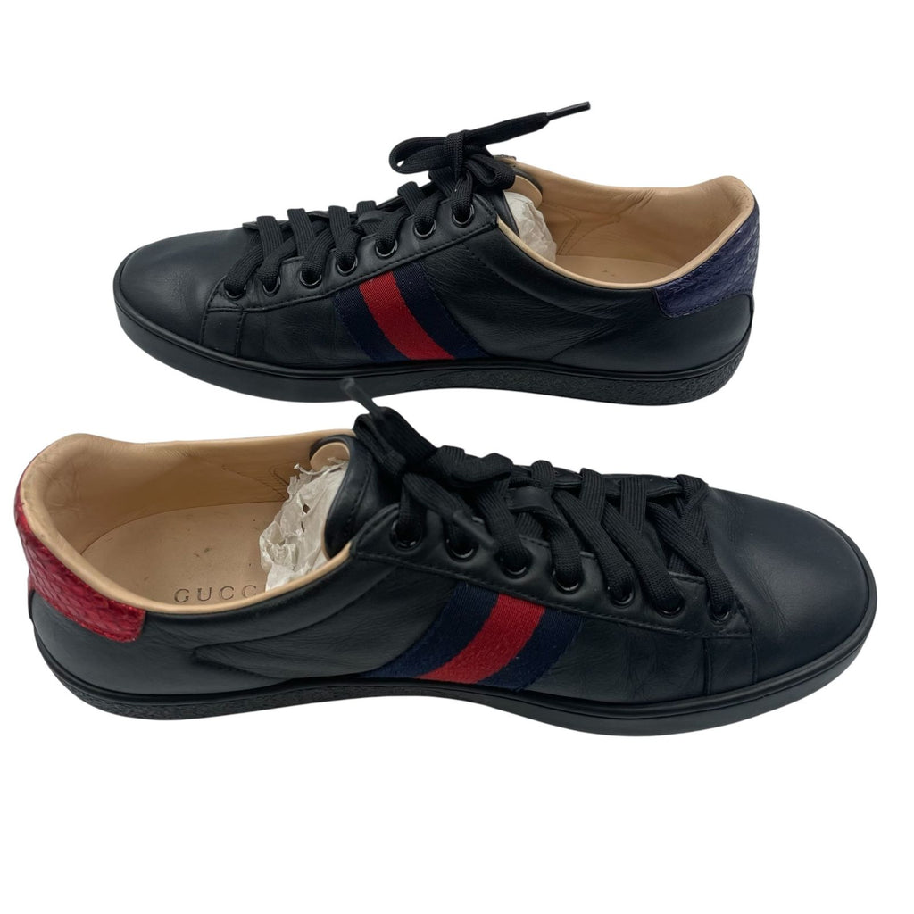 Gucci Sneakers Leather Bee Embroidery Bee Sherry Line Black — view 4