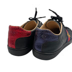 Gucci Sneakers Leather Bee Embroidery Bee Sherry Line Black — view 6