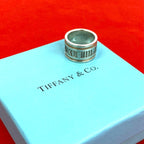 Tiffany & Co Vintage Atlas Wide Ring 925 Sterling Silver