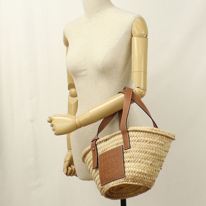 Loewe Basket Bag Small Anagram Palm Leaf — view 8