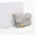 Dior Blue Card Holder Saddle Business Oblique