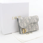 Dior Blue Card Holder Saddle Business Oblique