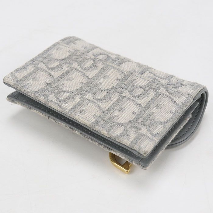 Dior Blue Card Holder Saddle Business Oblique — view 2