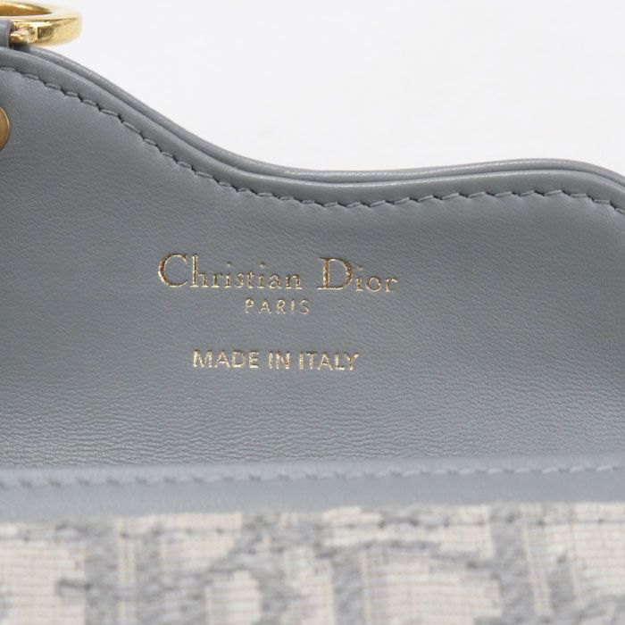 Dior Blue Card Holder Saddle Business Oblique — view 6