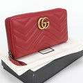 Gucci Zip Around Wallet GG Marmont Quilted Leather