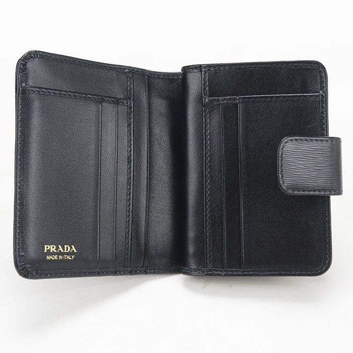 Prada Triangle Leather Wallet Vitello Move Bifold — view 3