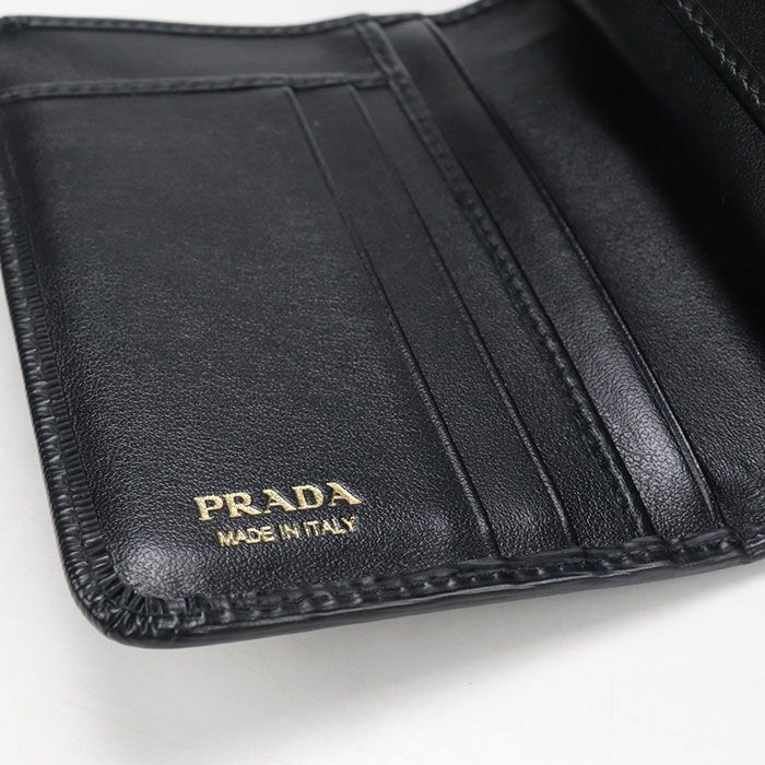 Prada Triangle Leather Wallet Vitello Move Bifold — view 7