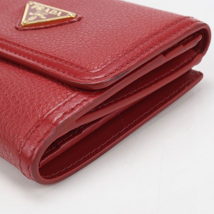 Prada Triangle Leather Wallet Vitello Phoenix Bifold Calf — view 7
