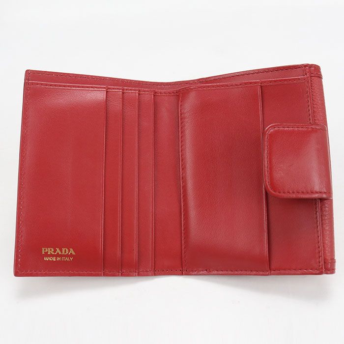 Prada Triangle Leather Wallet Vitello Phoenix Bifold Calf — view 3