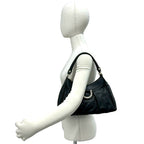 Gucci Guccissima Abbey GG Logo Pattern Leather Shoulder Bag Black — view 2